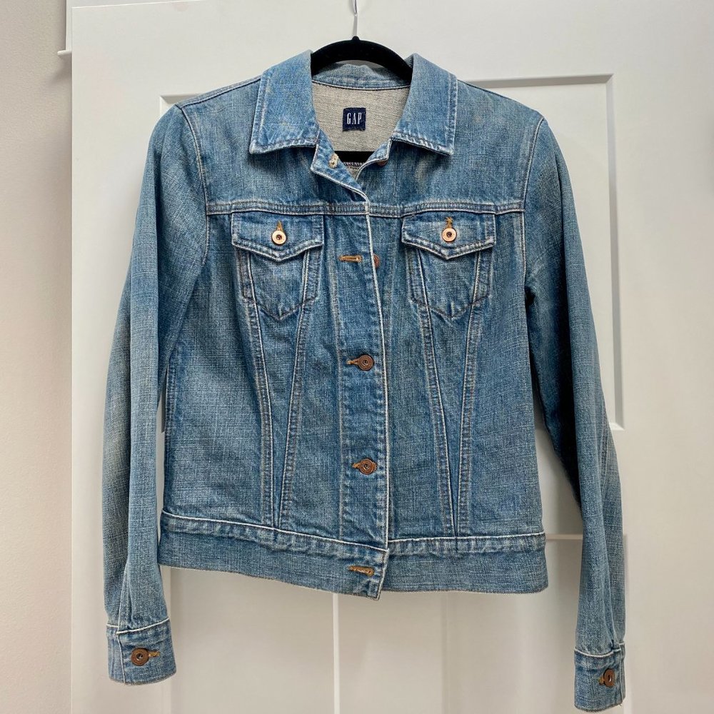 Gap Denim Jacket Button Front Size Small